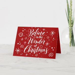 Believe in the Wonder of Christmas Corporate Logo Holiday Card
