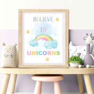 BELIEVE IN UNICORN Nursery Wall Art