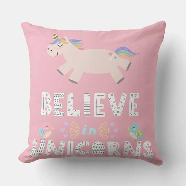 Believe In Unicorns Cushion (Front)