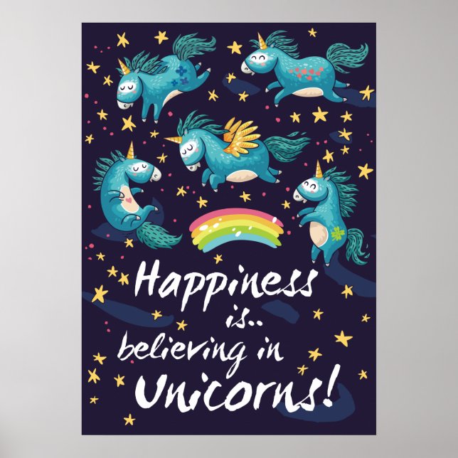 Believe In Unicorns Poster (Front)