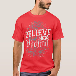Believe In Witchcraft Vintage Distressed Witch Cor T-Shirt