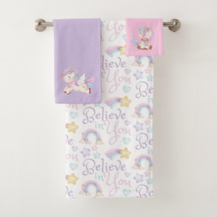 Believe In You Unicorn Towel Set