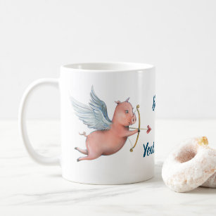 Believe in Your Dreams Flying Pig Cupid Template Coffee Mug