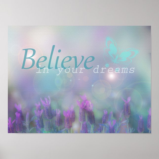 Believe in your Dreams, Inspirational Poster (Front)