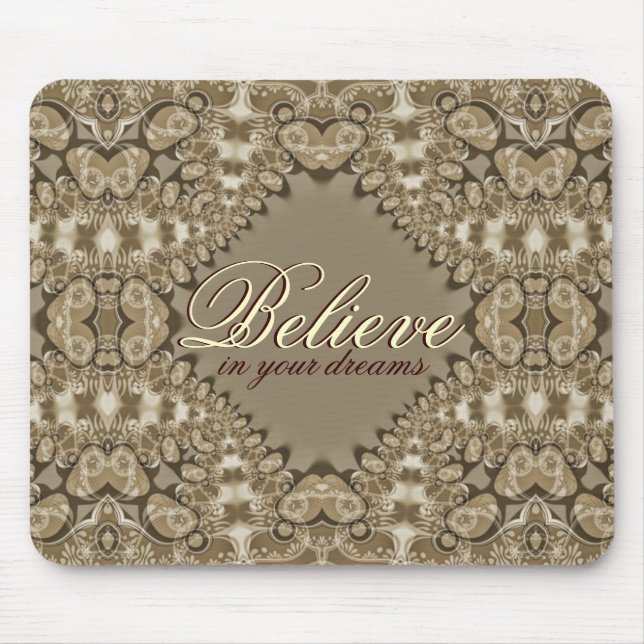 Believe in your Dreams Vintage Lace Love Mousepad (Front)