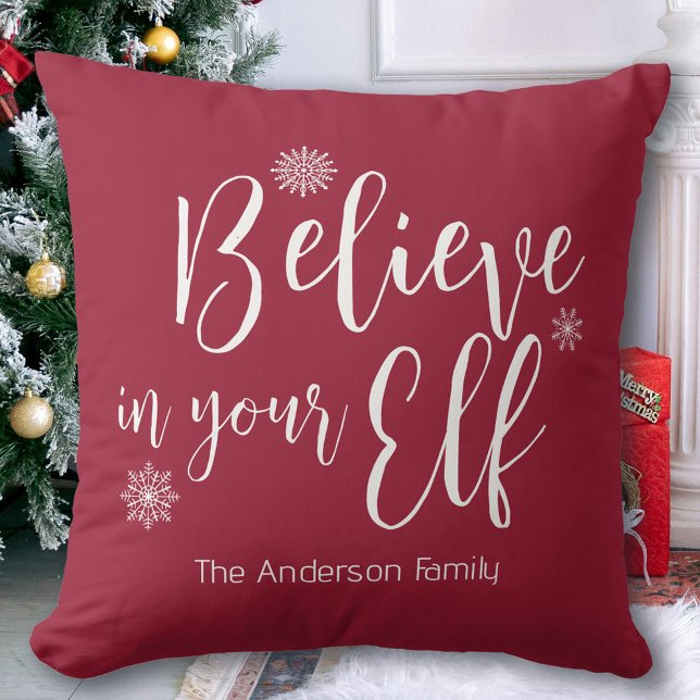 Believe In Your Elf Christmas Cushion (Creator Uploaded)