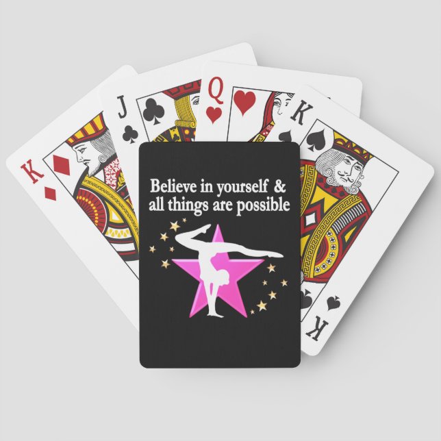 BELIEVE IN YOUR GYMNASTICS GOALS AND DREAMS PLAYING CARDS (Back)