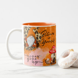 believe in your self, for Gnome Lovers, Two-Tone Coffee Mug