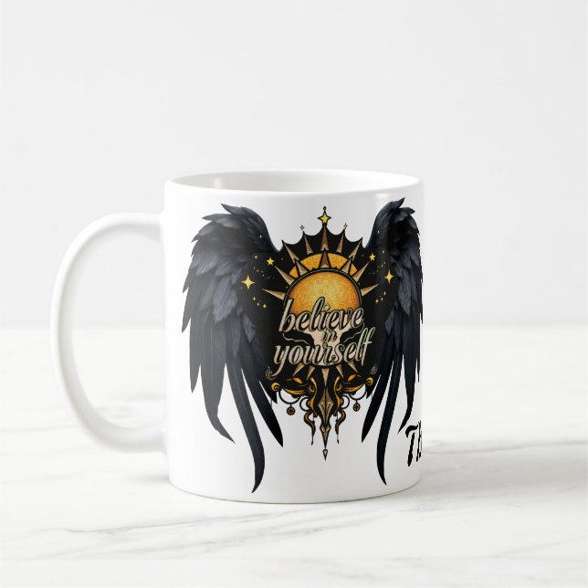Believe in Yourself, a lettering  Coffee Mug (Left)