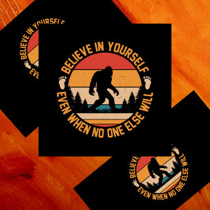 Believe In Yourself Bigfoot Black Bath Towel Set