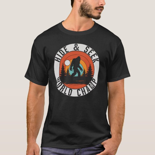 Believe In Yourself Bigfoot Motivation Sunset T-Shirt (Front)