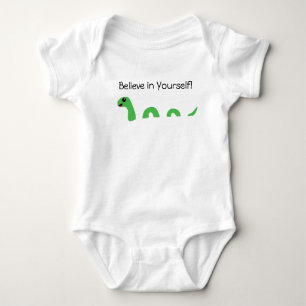 Believe in Yourself Cartoon Loch Ness Monster Baby Bodysuit