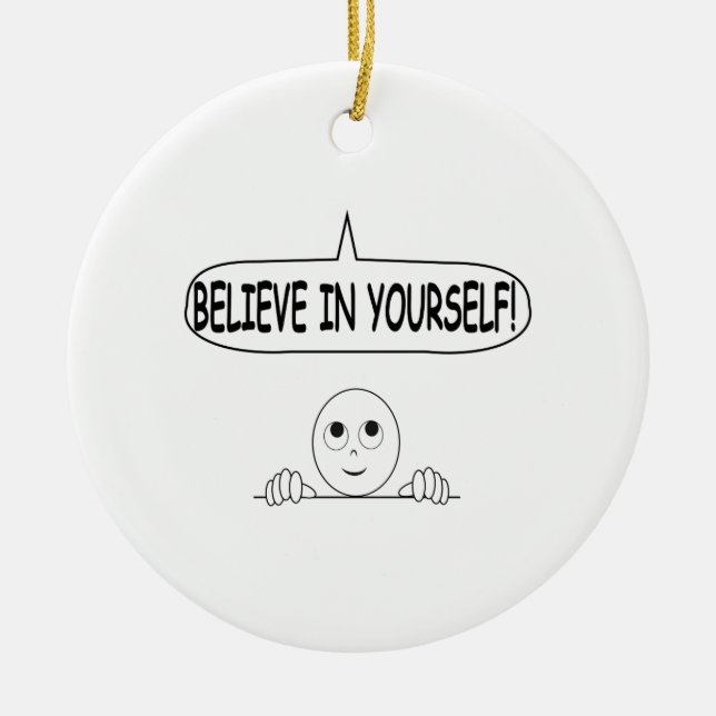 Believe In Yourself Ceramic Tree Decoration (Front)