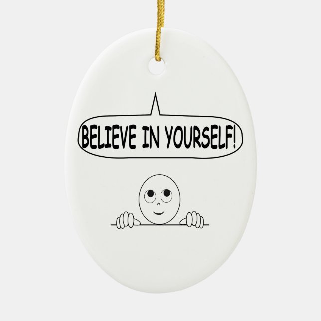 Believe In Yourself Ceramic Tree Decoration (Front)