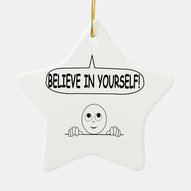 Believe In Yourself Ceramic Tree Decoration (Front)