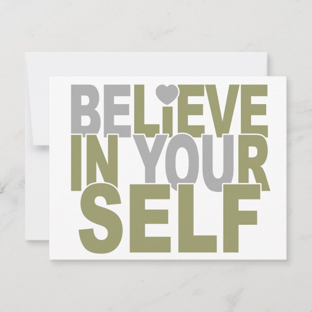 BELIEVE IN YOURSELF custom invitation (Front)