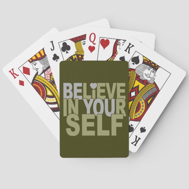BELIEVE IN YOURSELF custom playing cards (Back)