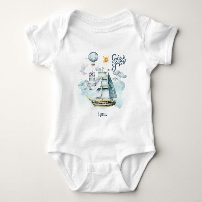 Believe in yourself Customisable Baby Blanket Baby Bodysuit (Front)