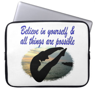 BELIEVE IN YOURSELF DIVER DREAMS LAPTOP SLEEVE