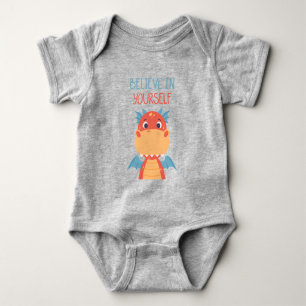 Believe In Yourself Dragon Baby Bodysuit