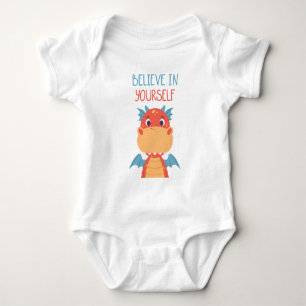 Believe In Yourself Dragon Baby Bodysuit