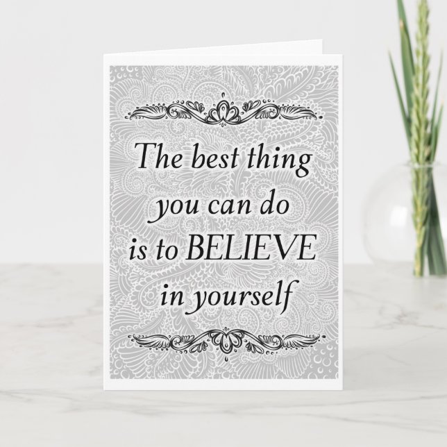 Believe in Yourself – Elegant Motivational Quote  Card (Front)