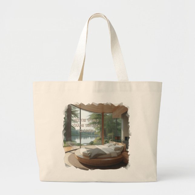 Believe in Yourself Everyday Large Tote Bag (Front)