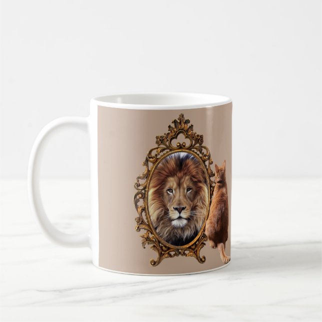 Believe In Yourself | Lion Vintage Inspirational  Coffee Mug (Left)