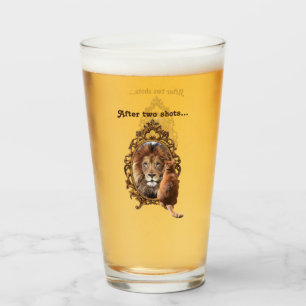 Believe In Yourself Lion Vintage Inspirational Glass