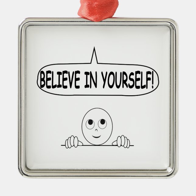Believe In Yourself Metal Tree Decoration (Front)