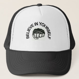 Believe in Yourself Modern Inspirational Quote Trucker Hat