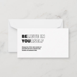 Believe in yourself Motivational Notecard