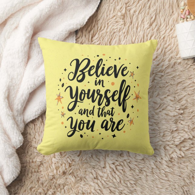 Believe in Yourself Motivational Quote Design Cushion (Blanket)