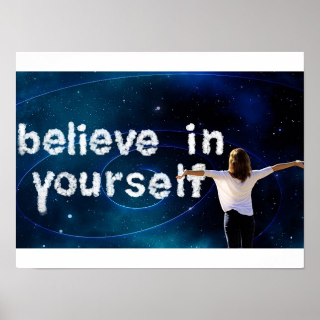 "Believe in Yourself Motivational Wall Poster (Front)
