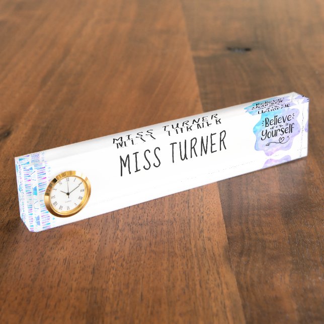 Believe in Yourself Nameplate (Side)
