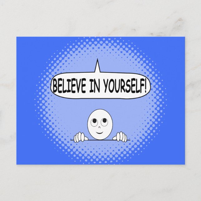 Believe In Yourself Positive Thinking Postcard (Front)