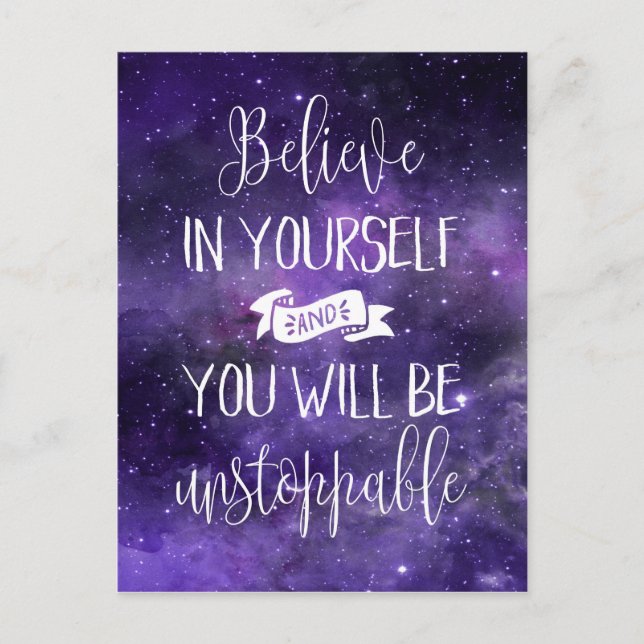 Believe In Yourself Quote Postcard (Front)
