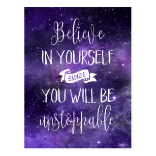 Believe In Yourself Quote Postcard