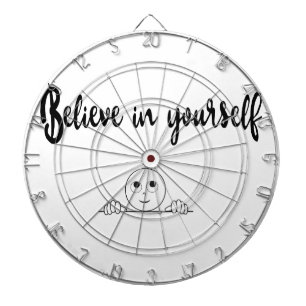 Believe In Yourself Text And Image Dartboard