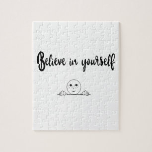 Believe In Yourself Text And Image Jigsaw Puzzle