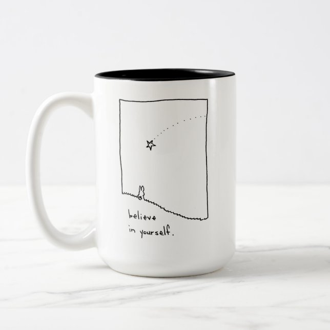 Believe in Yourself Two-Tone Coffee Mug (Left)