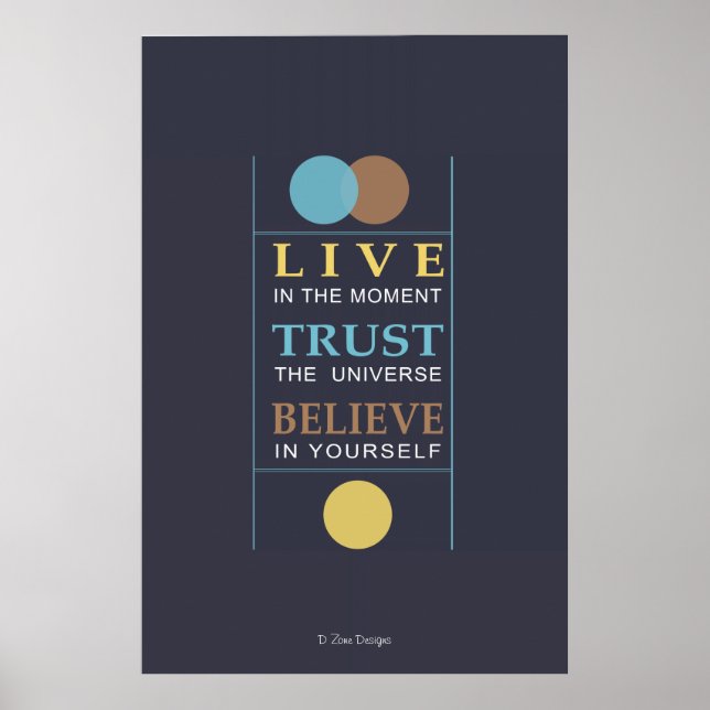 Believe Inspirational Spiritual Quote Poster (Front)
