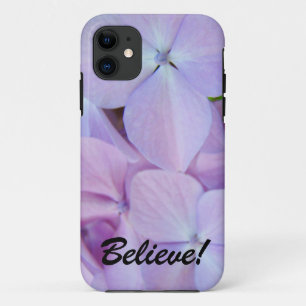 Believe! iPhone case Pink Purple Hydrangea Flowers
