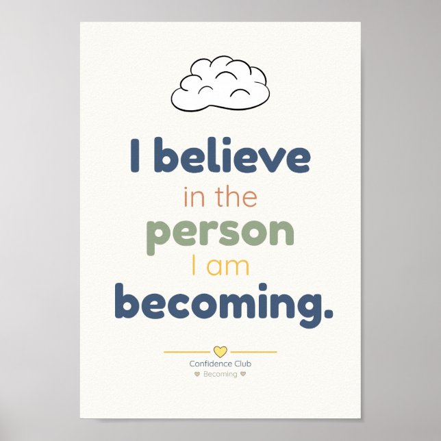 Believe | Kids Affirmation Poster (Front)