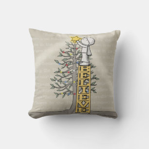 Believe Ladder -Christmas Tree Cushion
