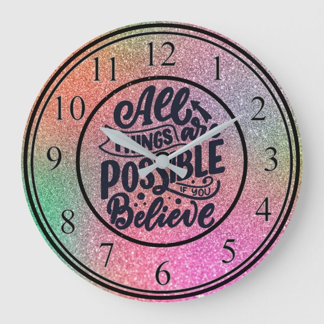 Believe Large Clock (Front)