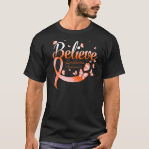 Believe Leukaemia Awareness Butterfly T-Shirt