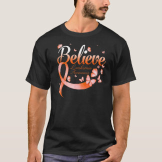 Believe Leukaemia Awareness Butterfly T-Shirt