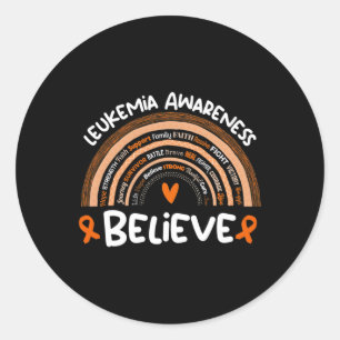 Believe Leukaemia Awareness Month Leukaemia 1 Classic Round Sticker