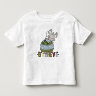 Believe Little Mouse Ornament Christmas Toddler T-Shirt